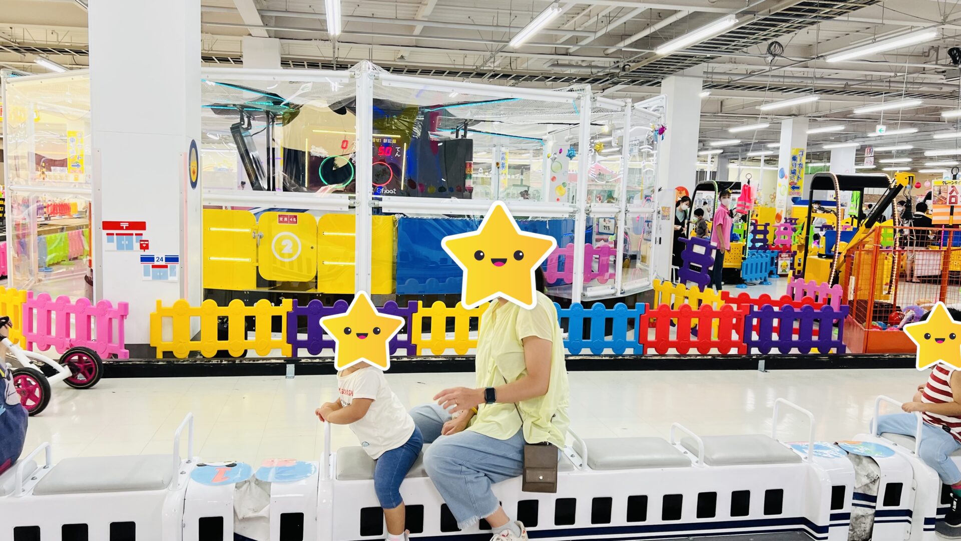 乗り物もひととおりあります。ここは追加料金がかかりません